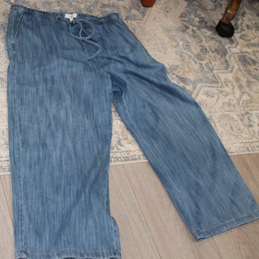 Marks & Spencer Wide Leg Jeans, Pull-On NWOT Sz 14 US